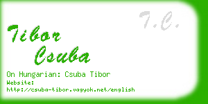 tibor csuba business card